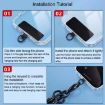 Silver Rectangle Metal Phone Lanyard Gasket - Mobile Fixing - 8
