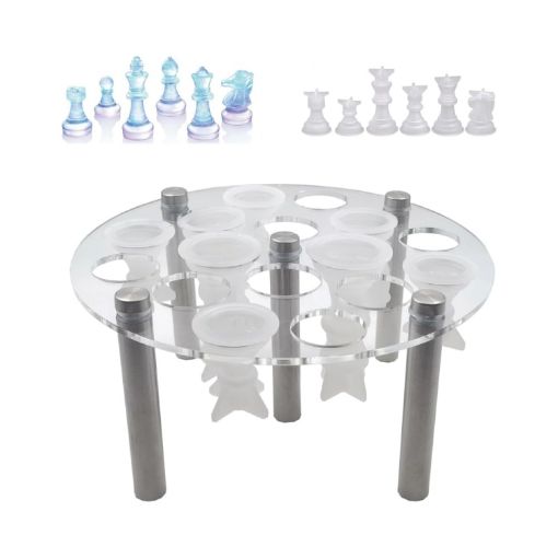 Transparent Round Chess Mold Stand - No Silicone Mold - 1