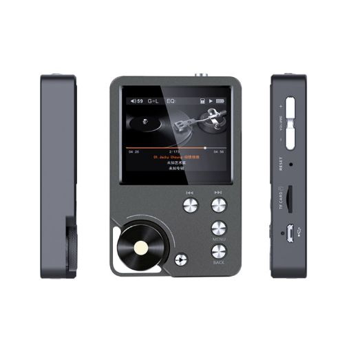 64GB TF Card HIFI Lossless DSD256 Music Player Sports MP3 Silver Gray - 1