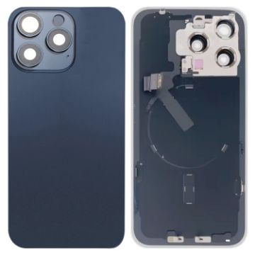 iPhone 15 Pro Max Glass Battery Back Cover + Wireless Charging Module (Blue) - 1