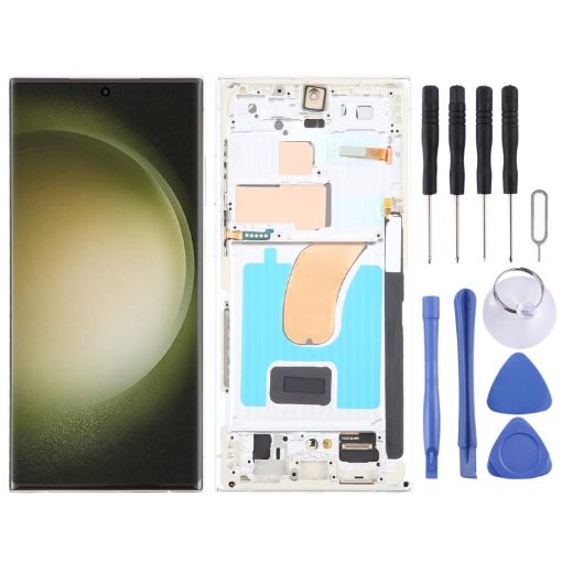 Samsung Galaxy S23 Ultra 5G SM-S918U US Edition OLED LCD Screen Digitizer Silver - 1