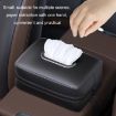 Gray Car Seat Armrest Tissue Box Sun Visor Seat Back Hanging Paper Bag - 8