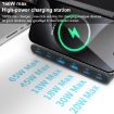 160W Multi Ports Charger with QI Wireless Charging - Black - 4