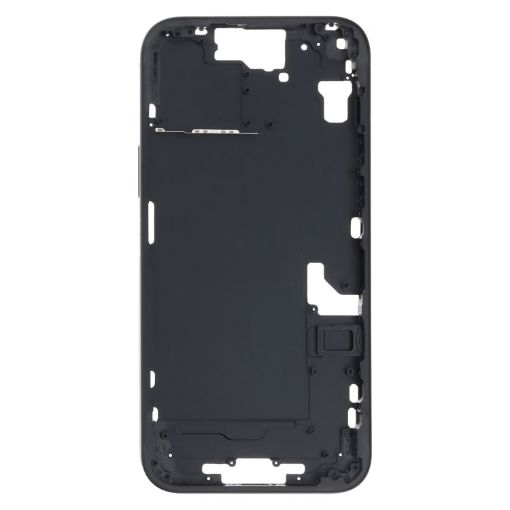 iPhone 15 Plus Middle Frame Bezel Plate + Side Keys + Card Tray - Black - 1