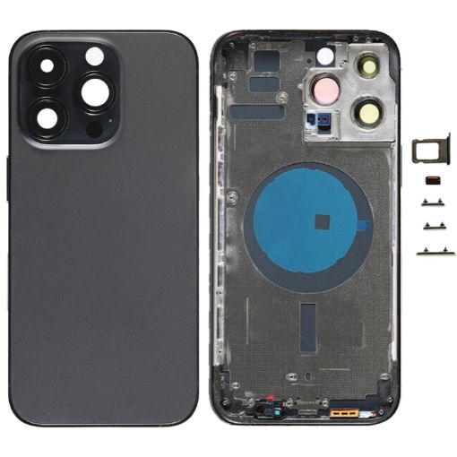 iPhone 14 Pro Max Battery Back Cover with Side Keys & Card Tray - China Version - 1