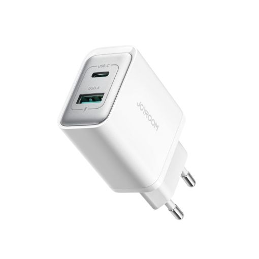 JOYROOM JR-TCF15 30W USB+USB-C Fast Charger EU Plug White - 1