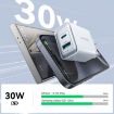 JOYROOM JR-TCF15 30W USB+USB-C Fast Charger EU Plug White - 2