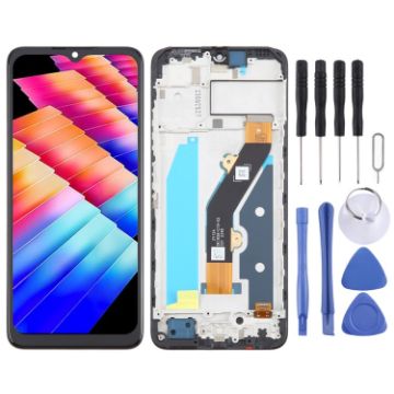 Infinix Hot 30i X669 LCD Screen Digitizer Assembly With Frame - 1