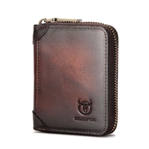 BULL CAPTAIN 475 RFID Anti-Theft Cowhide Card Holder Wallet - 1