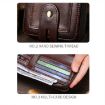BULL CAPTAIN 232 RFID Anti-Theft Cowhide Men Zipper Wallet Yellow - 6