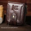 BULL CAPTAIN 232 RFID Anti-Theft Cowhide Men Zipper Wallet Yellow - 9