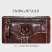 BULL CAPTAIN 0400 Large-Capacity Cowhide Crossbody Bag (Coffee) - 3