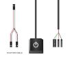 Desktop Computer Extension Cable Start Button, Black Case Colorful Light - 3