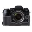 FUJIFILM X-T1 Buffalo Texture PU Leather Camera Half Case Base - Black - 1