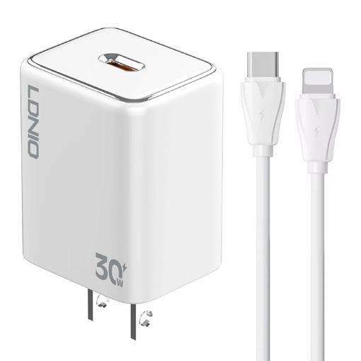 LDNIO A1508C PD30W USB-C Fast Charger with 1m Cable - 1