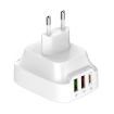 LDNIO Q334 32W Type-C Charger + Dual USB Port - EU Plug (White) - 3