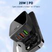 LDNIO Q334 32W Type-C + Dual USB Charger + 1m 8 Pin Data Cable - 6