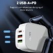 LDNIO Q334 32W Type-C + Dual USB Charger + 1m 8 Pin Data Cable - 8