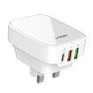 LDNIO Q334 32W Type-C Charger + Dual USB Port - UK Plug - 1