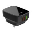 LDNIO Q334 32W Type-C Charger + Dual USB Port - US Plug (Black) - 1