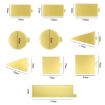 100pcs 115x64mm Triangle Golden Paper Plates Dessert Board Base - 3
