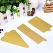 100pcs 115x64mm Triangle Golden Paper Plates Dessert Board Base - 5