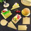 Triangle Golden Paper Plates Dessert Board Base Mousse Mat Cake Cardboard Display Tray - 2