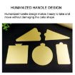 Triangle Golden Paper Plates Dessert Board Base Mousse Mat Cake Cardboard Display Tray - 4