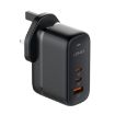 LDNIO Q366 65W USB + Dual Type-C Charger + 1m Cable - UK Plug - 1