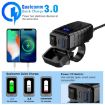 PD3.0 Motorcycle USB Charger with Voltage Meter & Switch (Red Screen) - 6