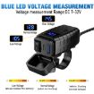 PD3.0 Motorcycle USB Charger with Voltage Meter & Switch (Red Screen) - 7