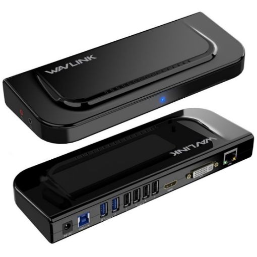WAVLINK UG49DK4 Dual Monitor Laptop Docking Station - DVI/HDMI/VGA (AU Plug) - 1