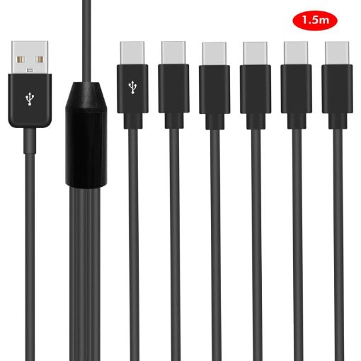 JUNSUNMAY 6 in 1 USB 2.0 to Type-C Splitter Cable - 1.5m - 1