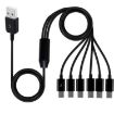 JUNSUNMAY 6 in 1 USB 2.0 to Type-C Splitter Cable - 1.5m - 3