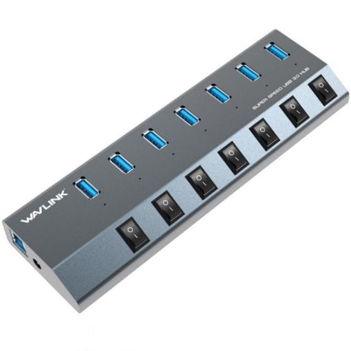 WAVLINK UH3076 7-port USB 3.0 Hub with Independent Switch - 1