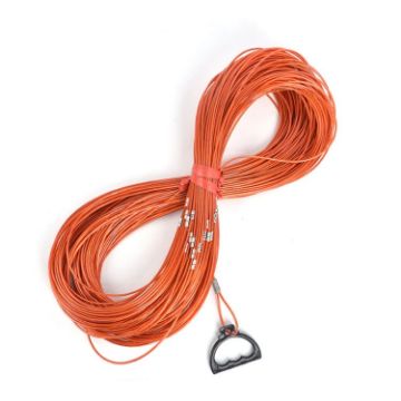 100m Steel Wire Rubber Measuring Rope with Scale Marking Pull Ring - 1