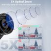 DC206X 5K/30FPS 3.2-Inch 5X Optical Zoom Dual-Camera HD Digital Camera - 7