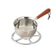 300ml 316 Stainless Steel Mini Hot Milk Oil Pot with Rack - 1