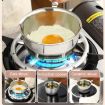 300ml 316 Stainless Steel Mini Hot Milk Oil Pot with Rack - 4