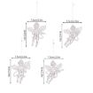 Acrylic Angel Christmas Tree Ornaments 4pcs/Pack - Transparent - 2