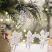 Acrylic Angel Christmas Tree Ornaments 4pcs/Pack - Transparent - 6