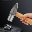 Handmade Medium Silversmith Hammer Tool - Short Handled Small Hammer - 3