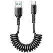 JOYROOM SA38-AC3 3A USB to USB-C Coiled Fast Charging Cable - 1