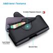 NUOKU Dual Phone Belt Clip Carrying Pouch Leather Case - Black - 3