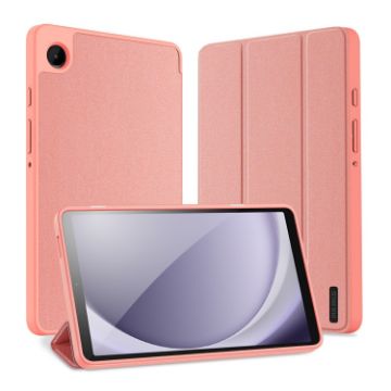 Samsung Galaxy Tab A9 DUX DUCIS Domo Series Pink Leather Tablet Case - 1