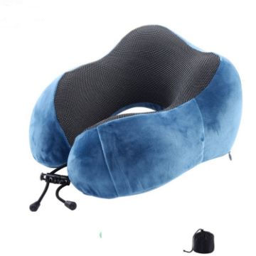 Magnetic Memory Foam U-shaped Pillow - Blue - 1
