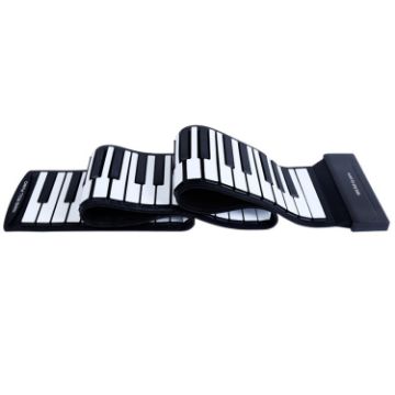 MIDI88 88-Key Hand-Rolled Foldable Piano - Black - 1