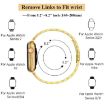 Apple Watch 38mm Slim Metal Band (Gold) - Seven Bead Slingshot Buckle - 3