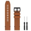 Garmin Fenix 7S 20mm Leather Steel Buckle Watch Band - Brown - 3