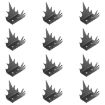 12pcs Safety Fence Wall Spikes Deterrent Device - Black - 2